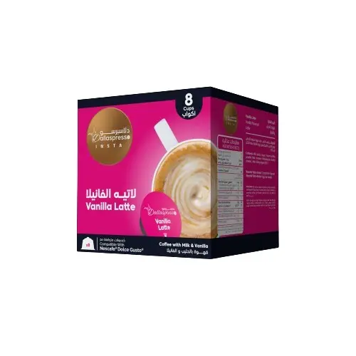 دالاسبرسو كبسولات قهوة لاتيه الفانيلا مع الحليب والفانيلا 8 كبسولات - view 1