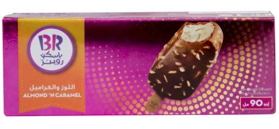 Baskin Robbins Ice Cream Stick Almond 'N Caramel 90 Ml