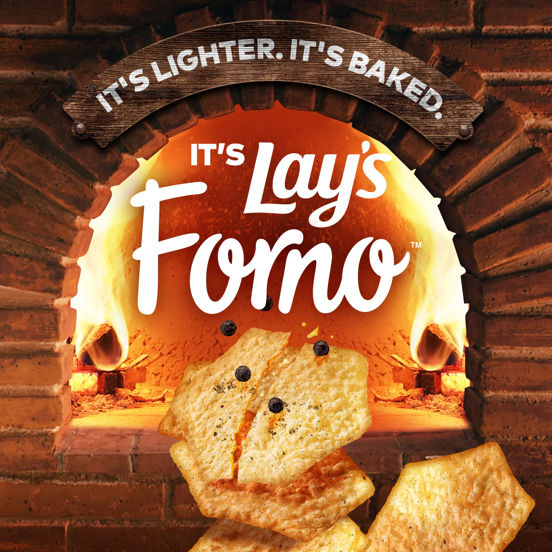 Lays Forno Baked Potato Chips Black Pepper 160 gm - view 5