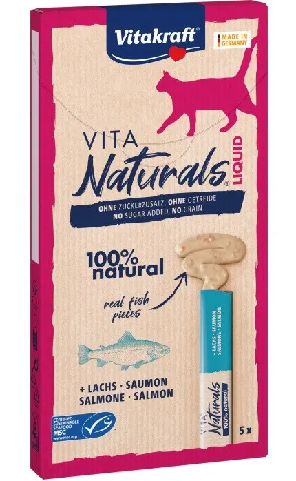 Vitakraft Vita Naturals Liquid Snack Salmon 5Pc 75 gm  - view 1