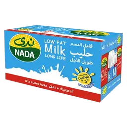 Nada Low Fat Milk 12 pcs 1 L