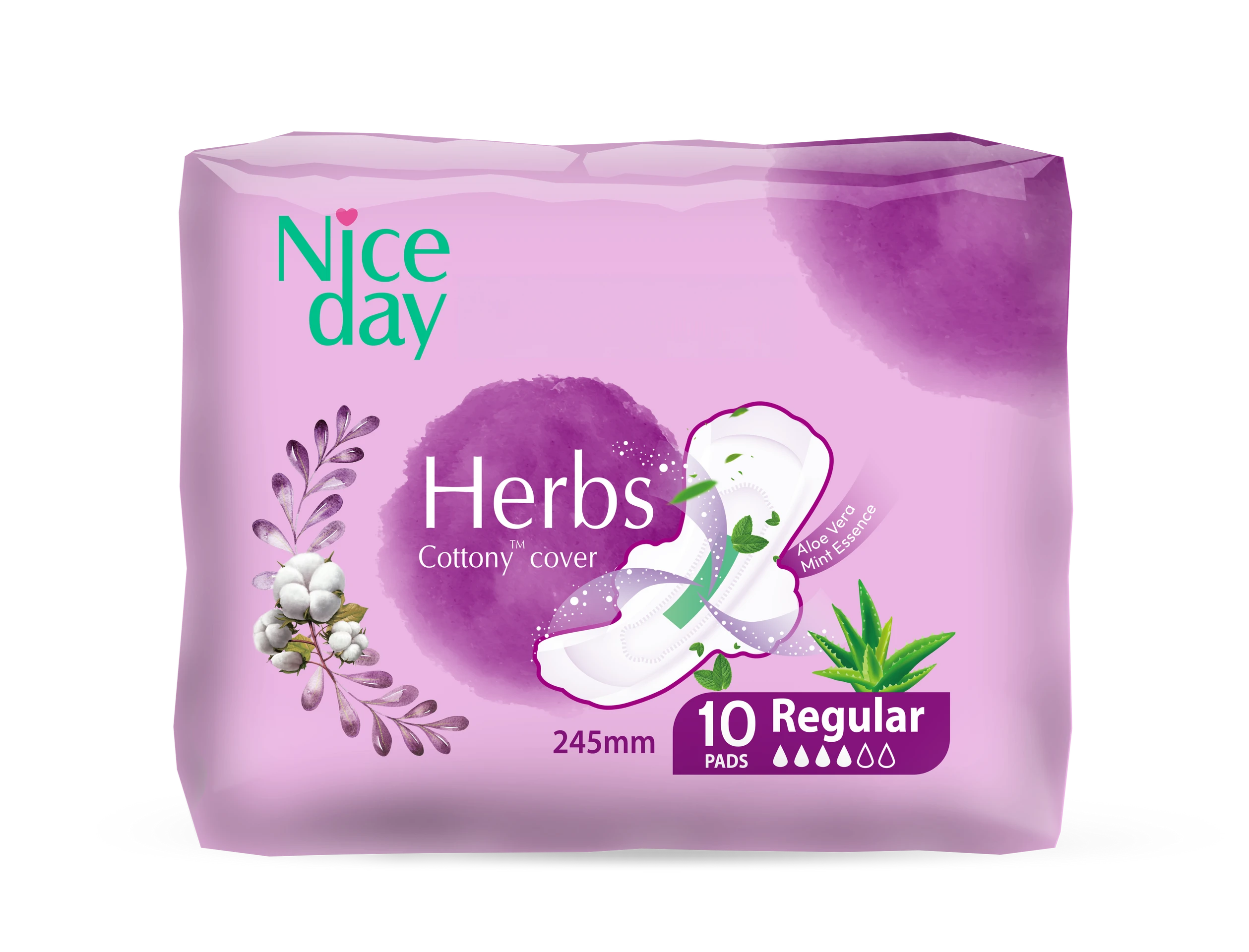 Nice Day Sanitary Pads Herbs daytime 245 mm 10 pcs