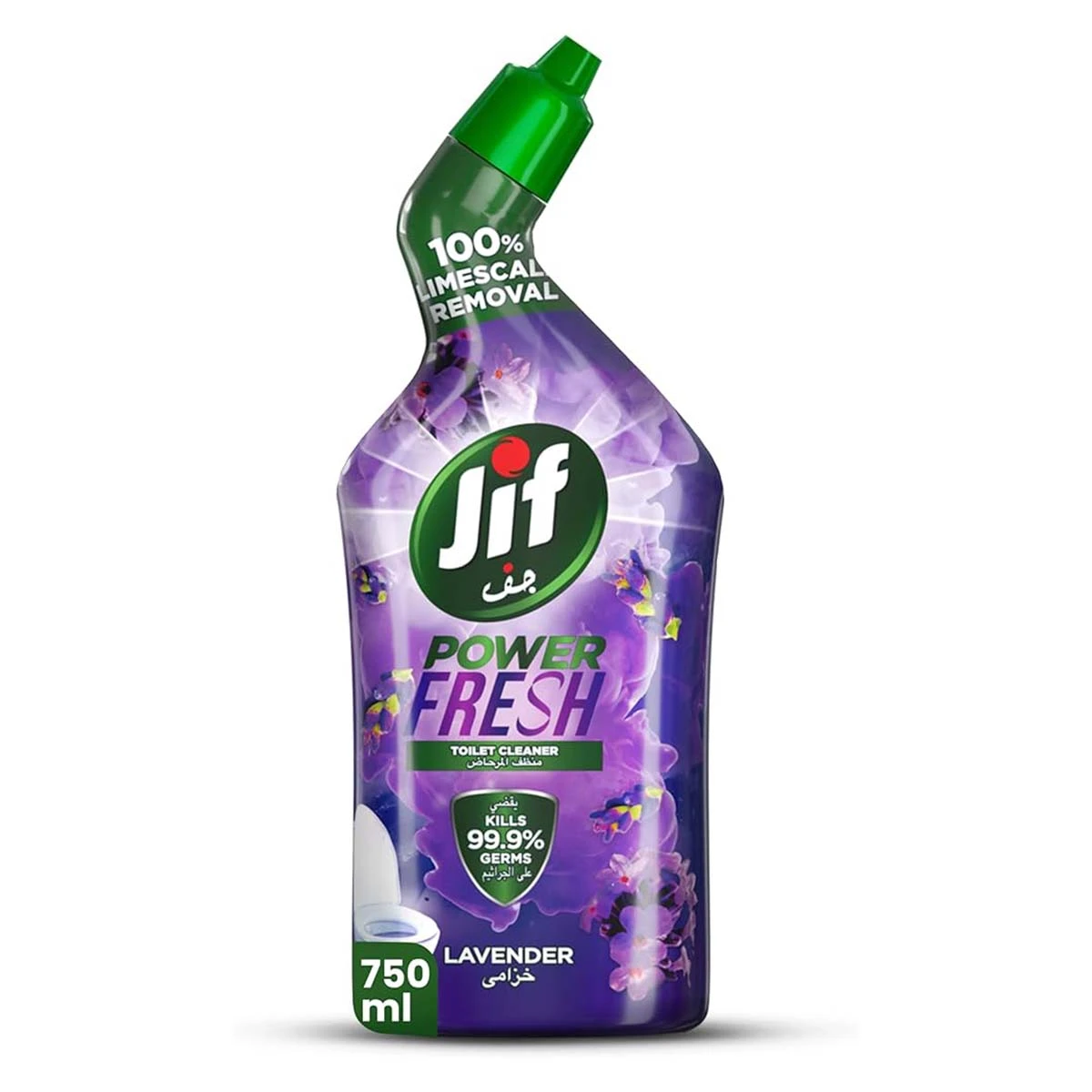 JIF Anti-Bacterial Toilet Cleaner for 100% limescale removal 750 ml