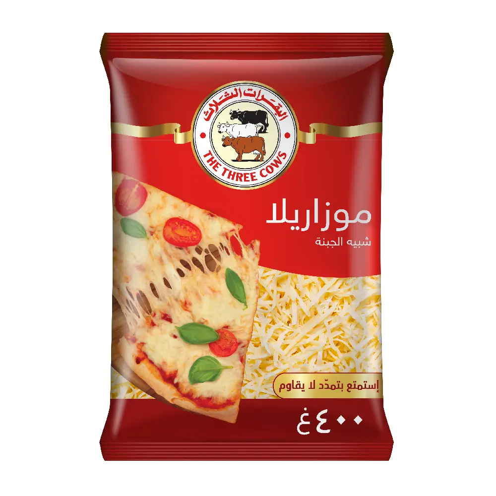 The Three Cows Shredded Mozzarella Analogue Cheese 400 gm - view 1