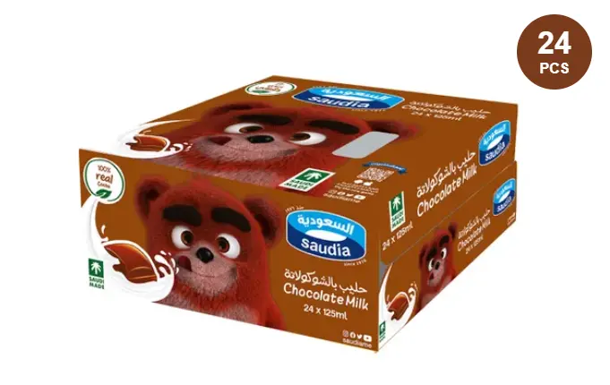 Saudia Chocolate Flavored Milk 24 pcs 125 ml - view 1