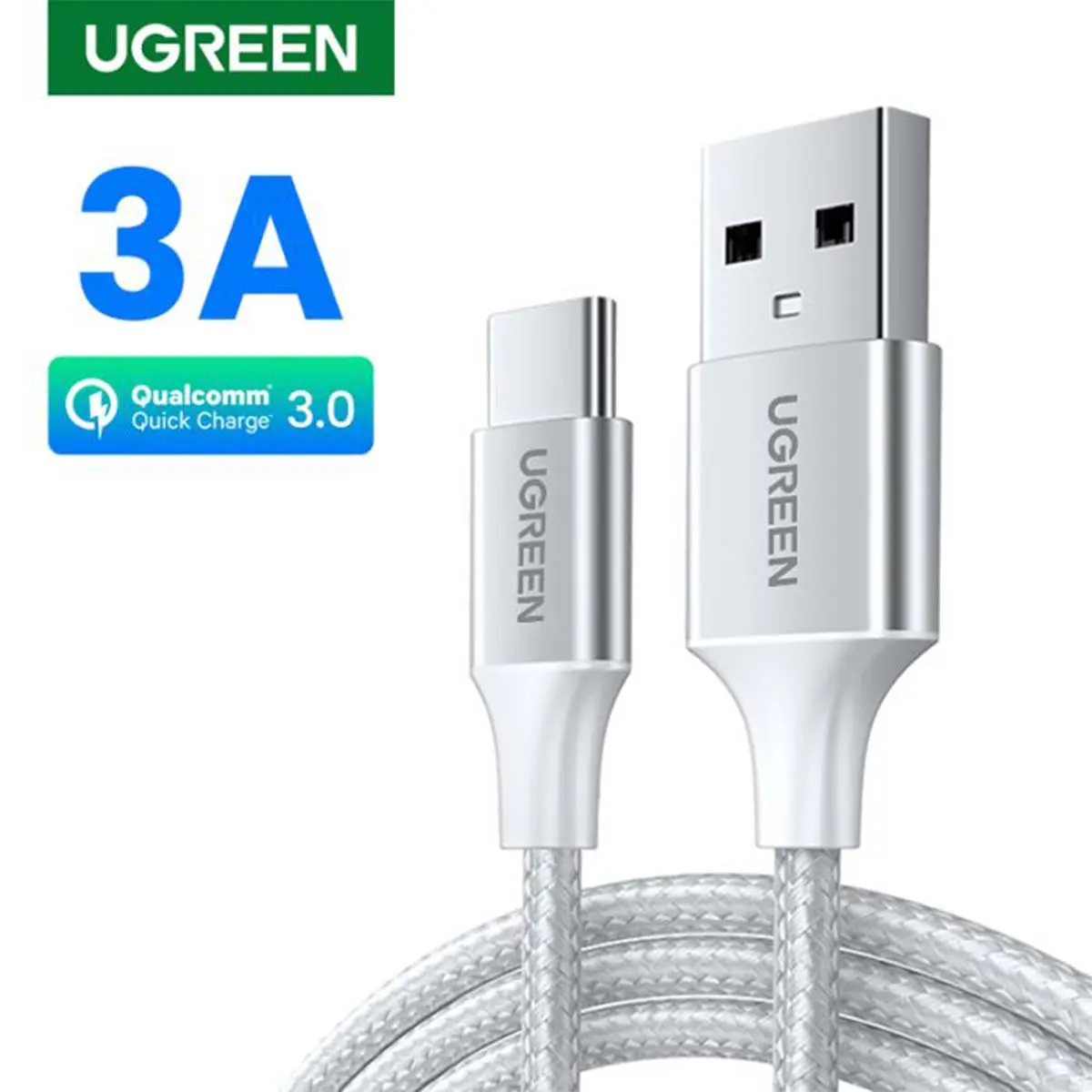 Ugreen Charging Cable USB C To USB 3 m Silver - view 6