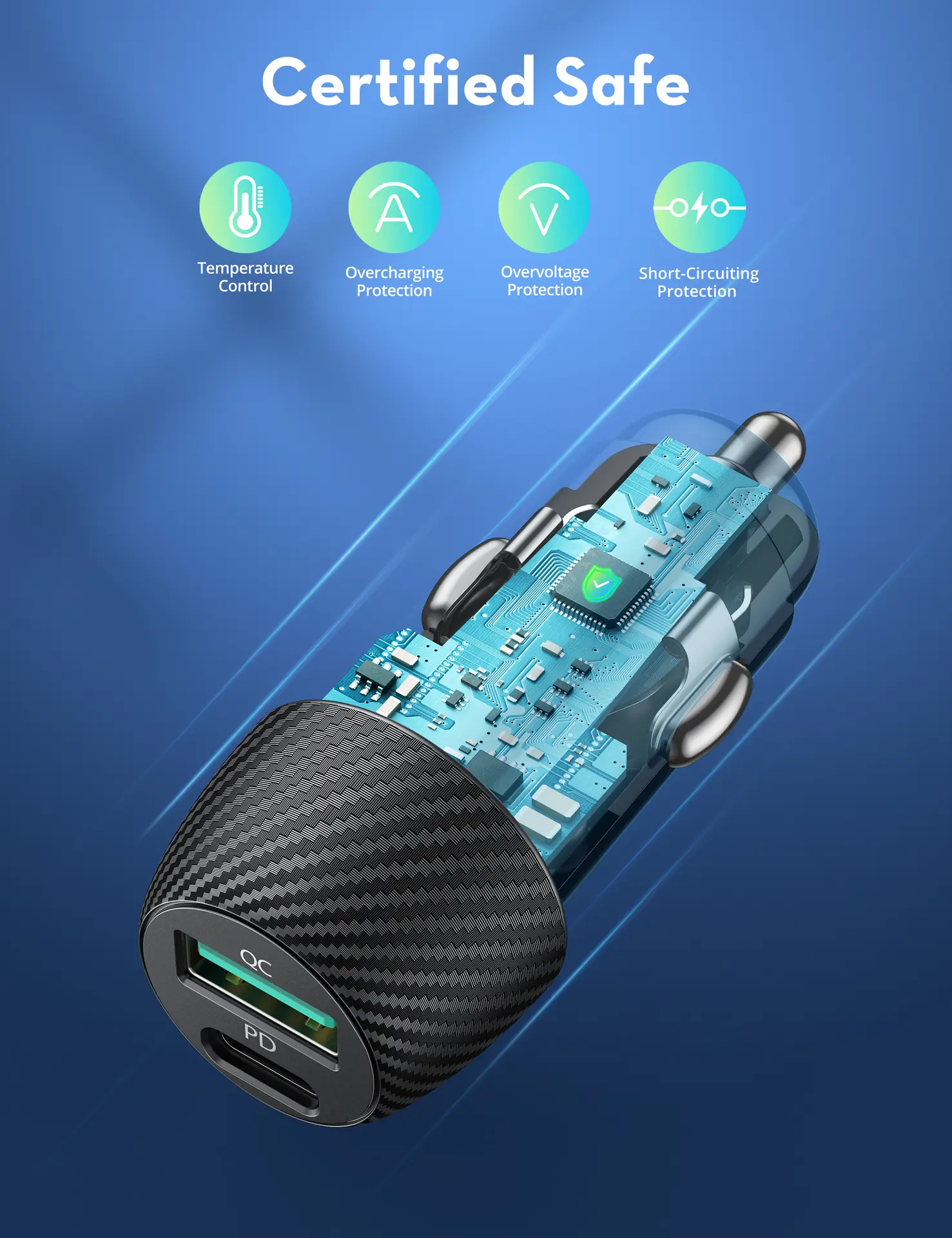 Ravpower Car Charger 49W 2-Port  Black - view 10