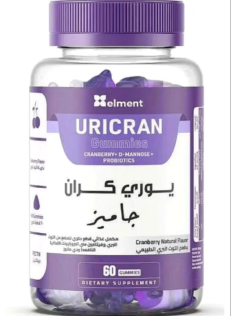 Elment Uri Cran Gummies Vitamin C Probiotic Wildberry Flavor Food Supplement 60 Gummies - view 1