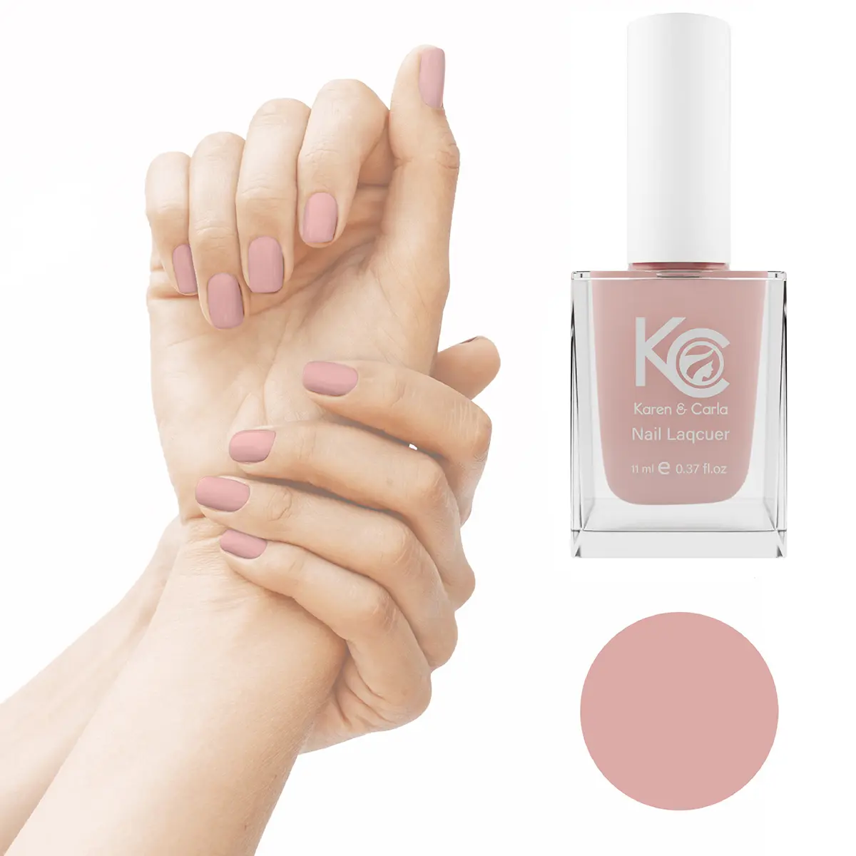 Karen And Carla Nail Lacquer Dusty Pink 132 - view 2