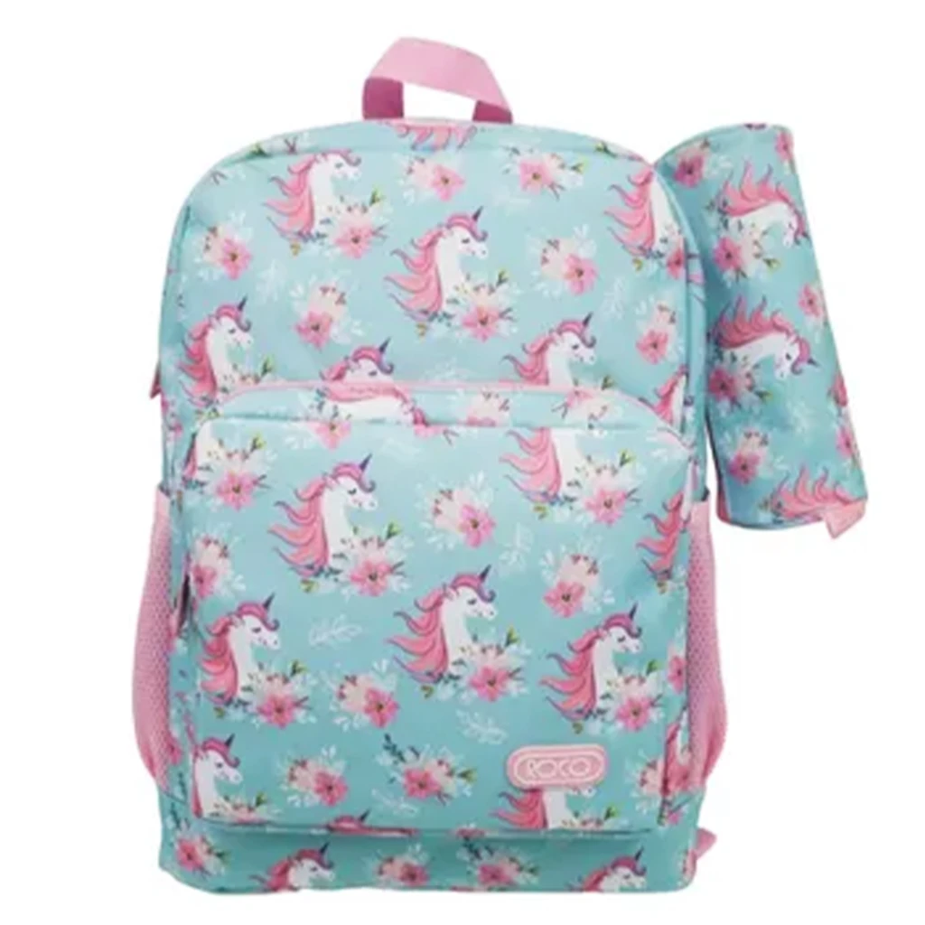 Roco Bag Backpack With Pencil Case 17 inch Unicorn