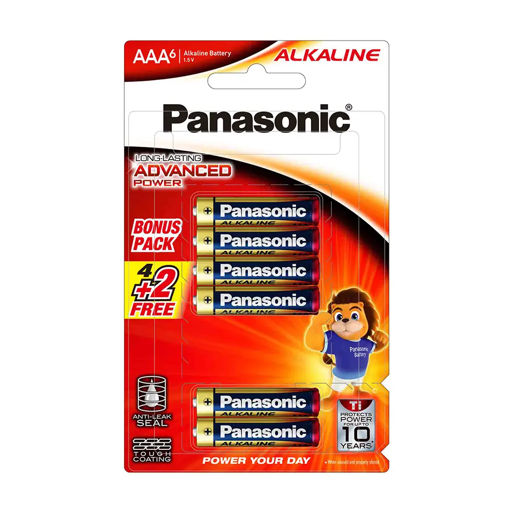 Panasonic Alkaline Battery AAA 4+2 Pcs - view 1