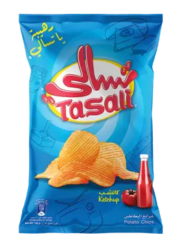 تسالي رقائق البطاطس بالكاتشب 155 جم