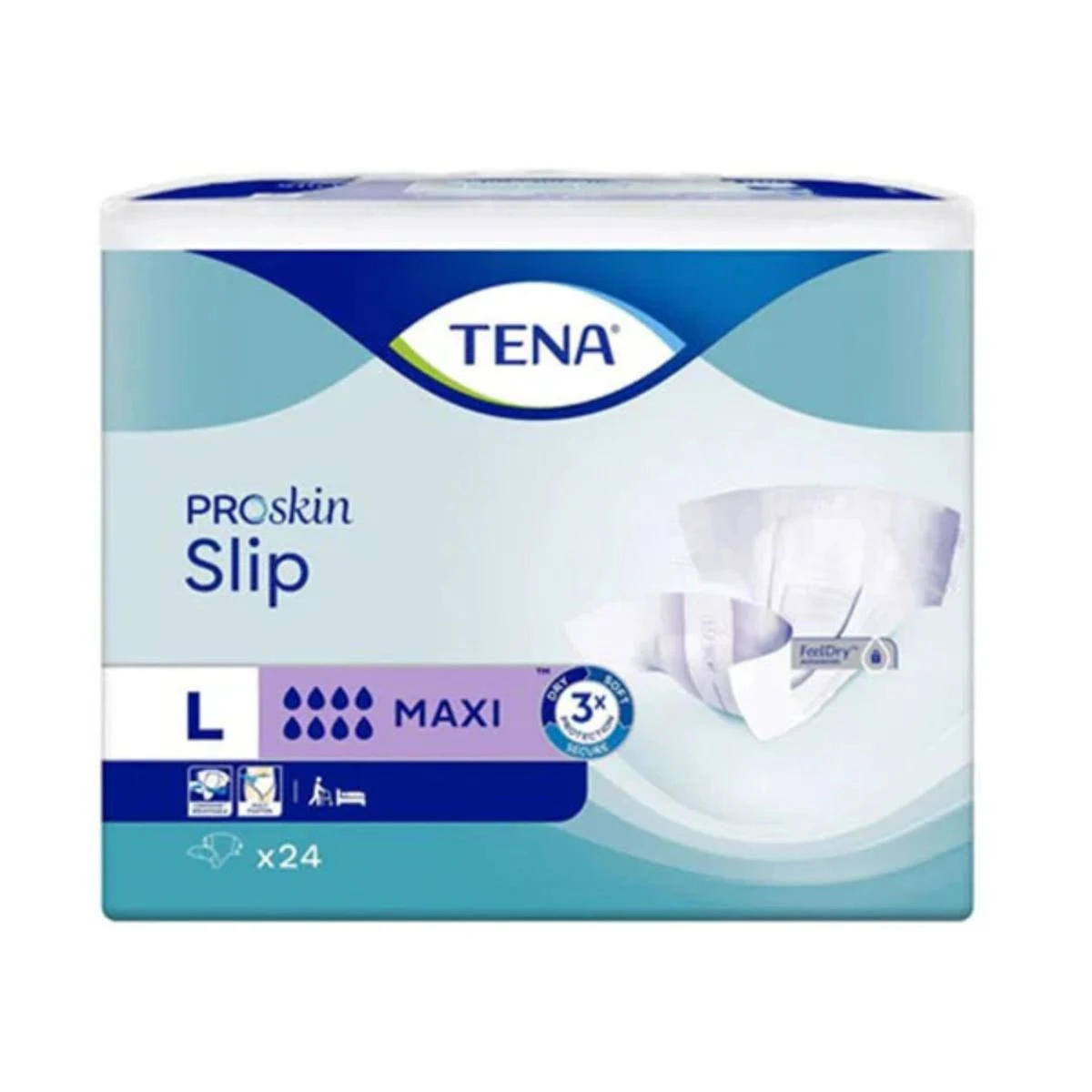Tena Maxi Adult Diapers L  24 pcs