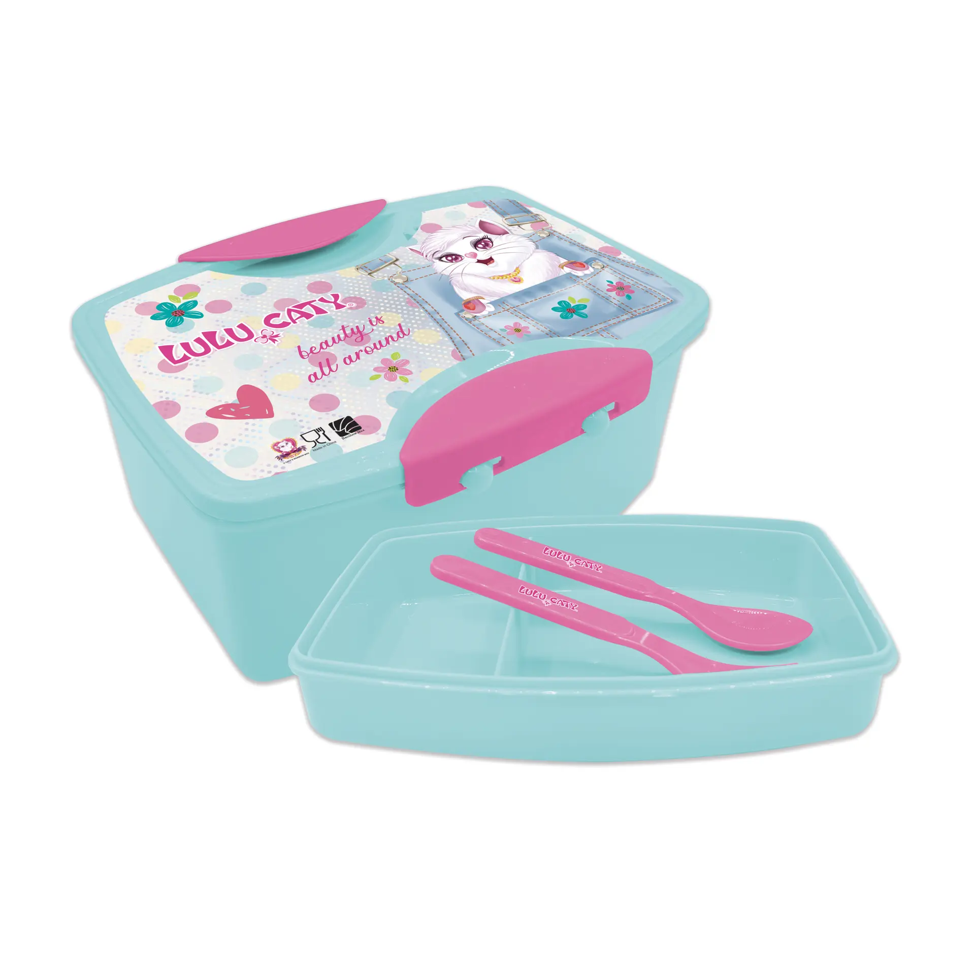 Lulu Caty Lunch Box With Fork and Spoon - view 2
