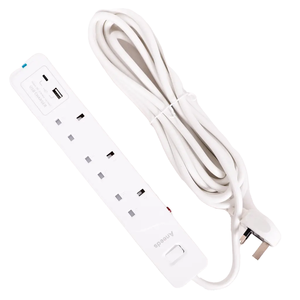 Aneeds Electric Extension 3 Core  With 2 USB 5 m - view 2