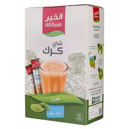 Alkhair Karak Tea With Cardamom Without Sugar 12 Envelop