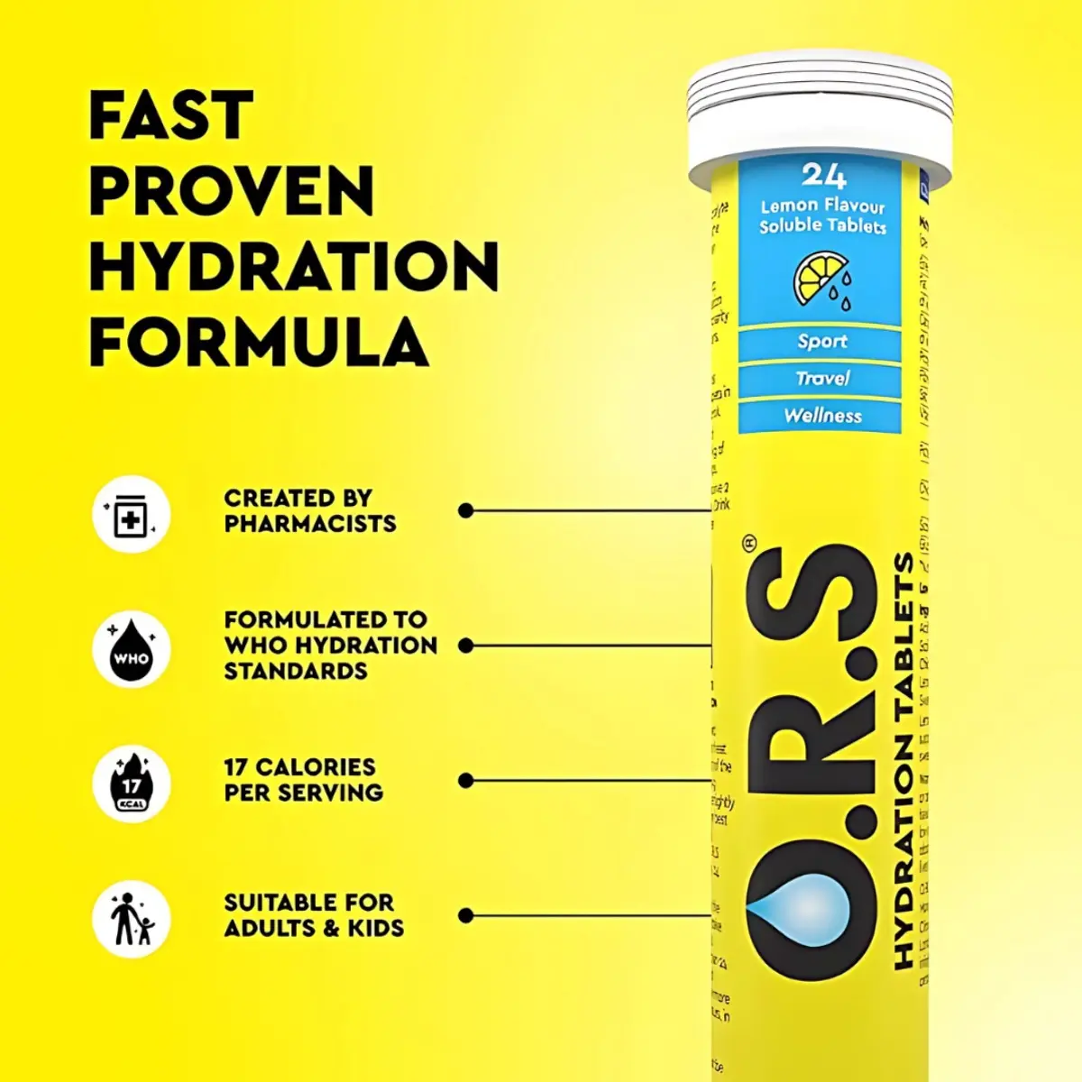 Ors Soluble Hydration Tablet Lemon Flavour 24 tablets - view 4