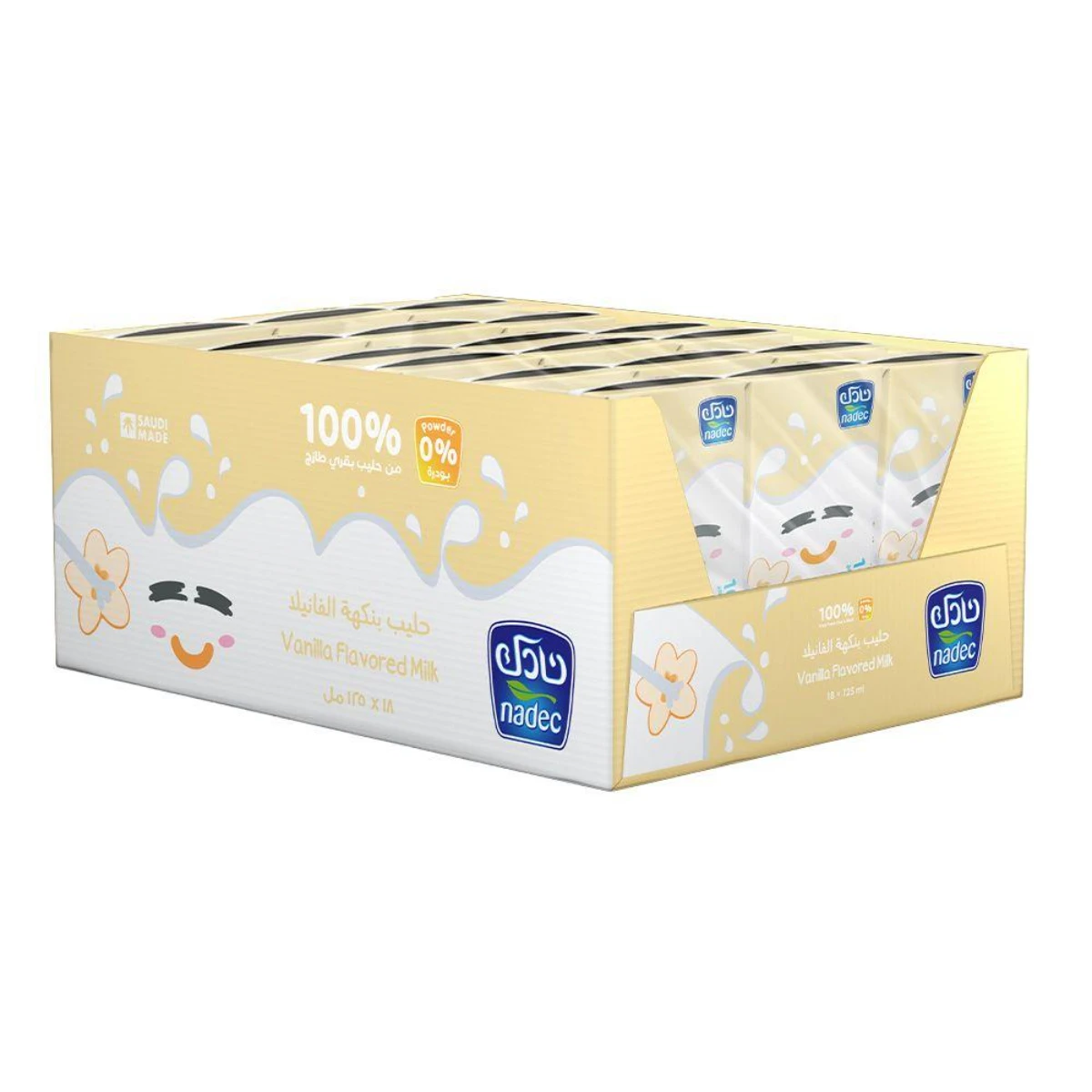 Nadec Long Life Milk Vanilla 125MlX18