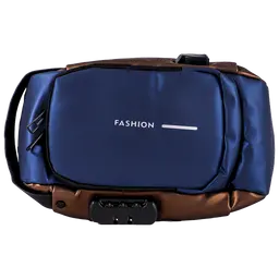 Fasion Shoulder Bag USB Lock Blue Brown Color 16*32 cm