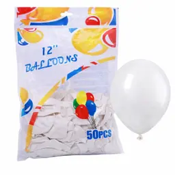 بالونات ابيض عدد 50 حبة