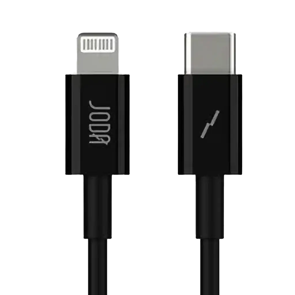 Joda Cable Tybe C to Lightning Black Color with PC Hard Head 1 M - view 1