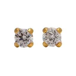 Studex Gold Plated Tiffany 3mm Cz- Earrings For Sensitive Ears