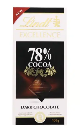 ليندت اكسلانس شوكولاتة داكنة 78% كاكاو 100 جم