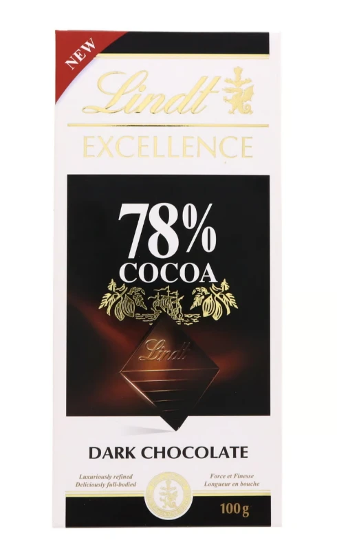 Lindt Excellence Chocolate Dark 78% Cocoa 100 Gm