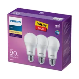 Philips Long Life Led Bulb In One Box 13W-E27-CCT 3000K-230V-3CT 3 pcs