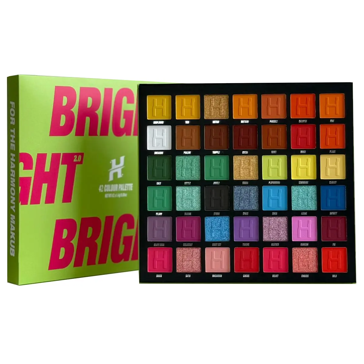 Harmony Beauty Eyeshadow Palate Bright New green 42 Colour - view 2