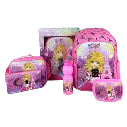Royal Falcon 5 In 1 Hello Paris 16" Backp 5 Pcs