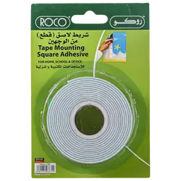 ‎ ابيض ‎24‎ mm x ‎2‎ m رول لاصق من الوجهين ‎روكو‎‎