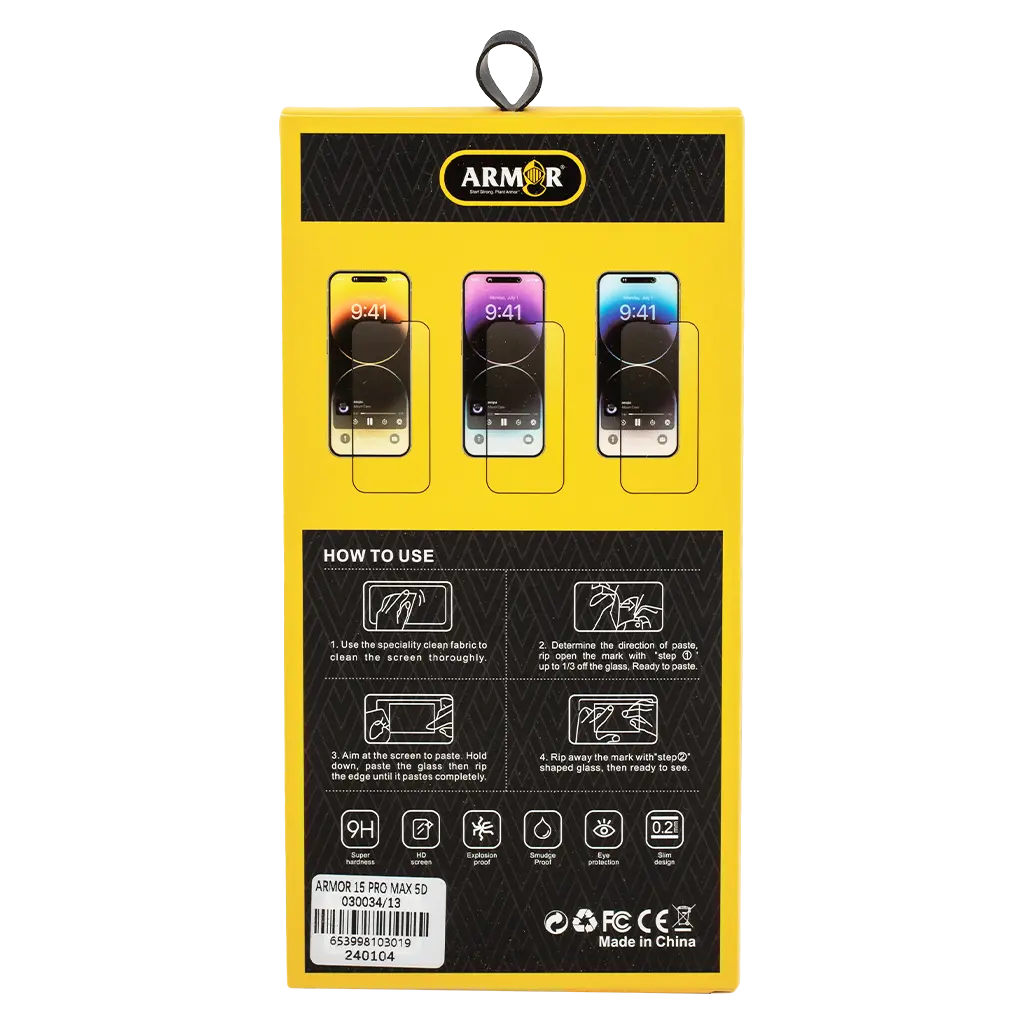Armar Protection Glass Resistant To The Effects Of Shocks And Scratches iPhone 15 Pro Max - view 2