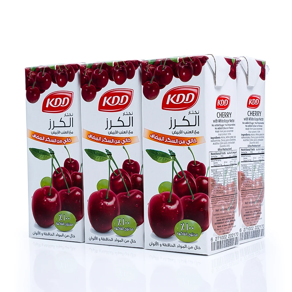Kdd Nectar Cherry and white Grape no added sugar 6 pcs 180 ml