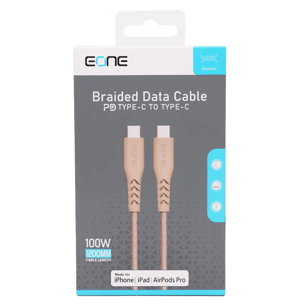 Eone Nylon Cable C To C 100W 1.2M White - view 3