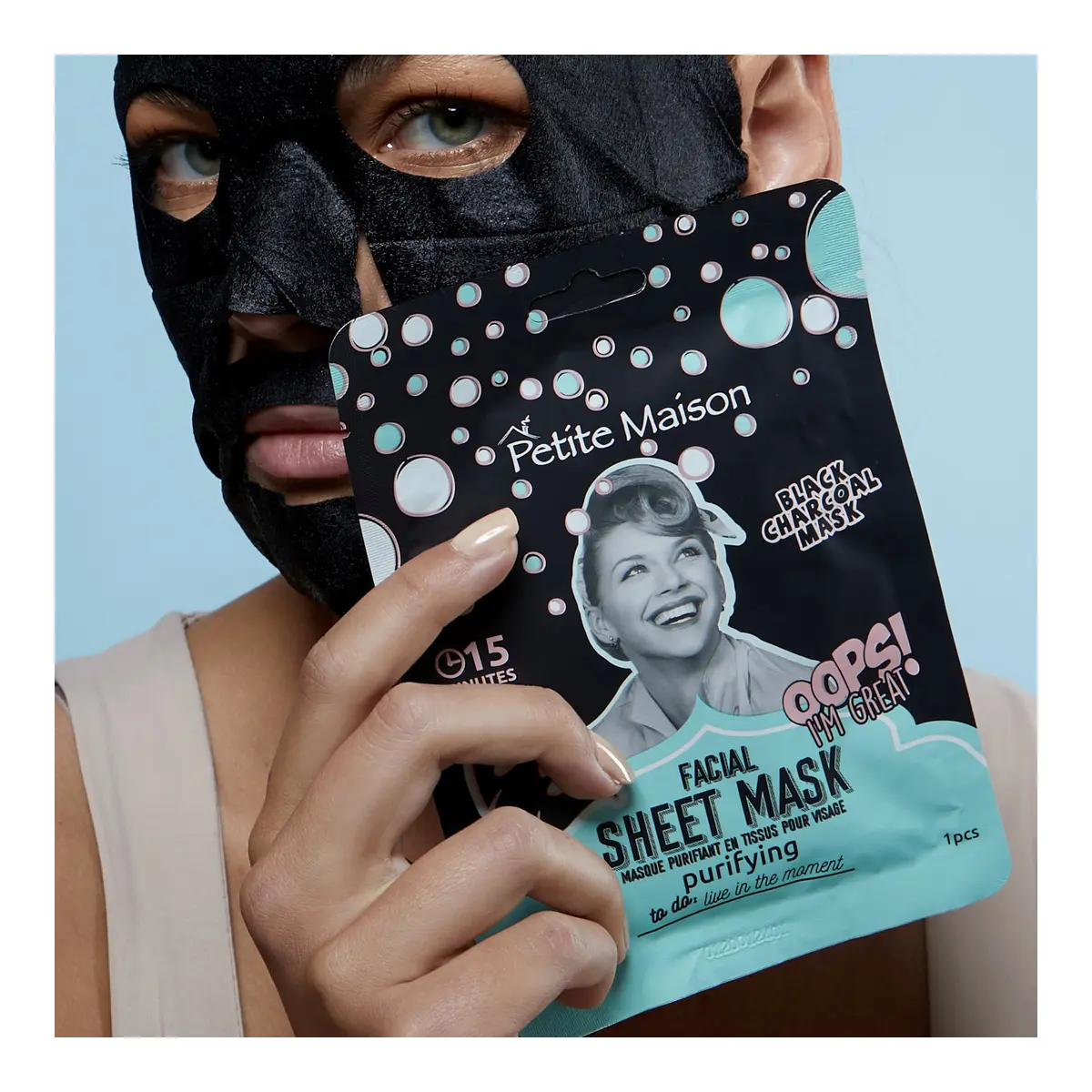 Petite Maison Facial Sheet Mask Purifying Black Charcoal 25ml - view 2