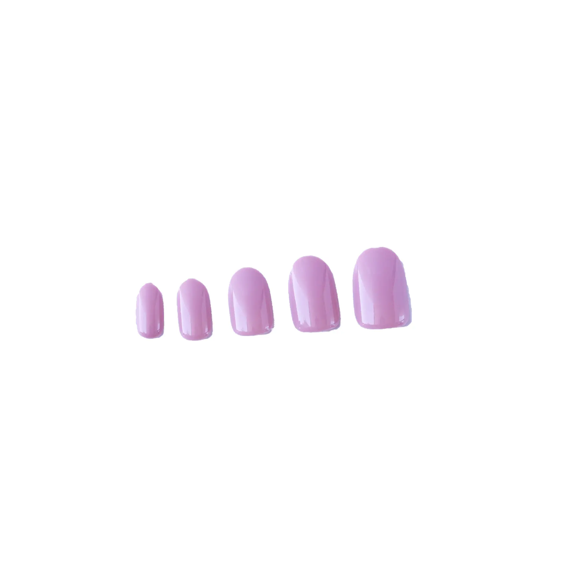 loca press on nails pink nude oval shape - view 3