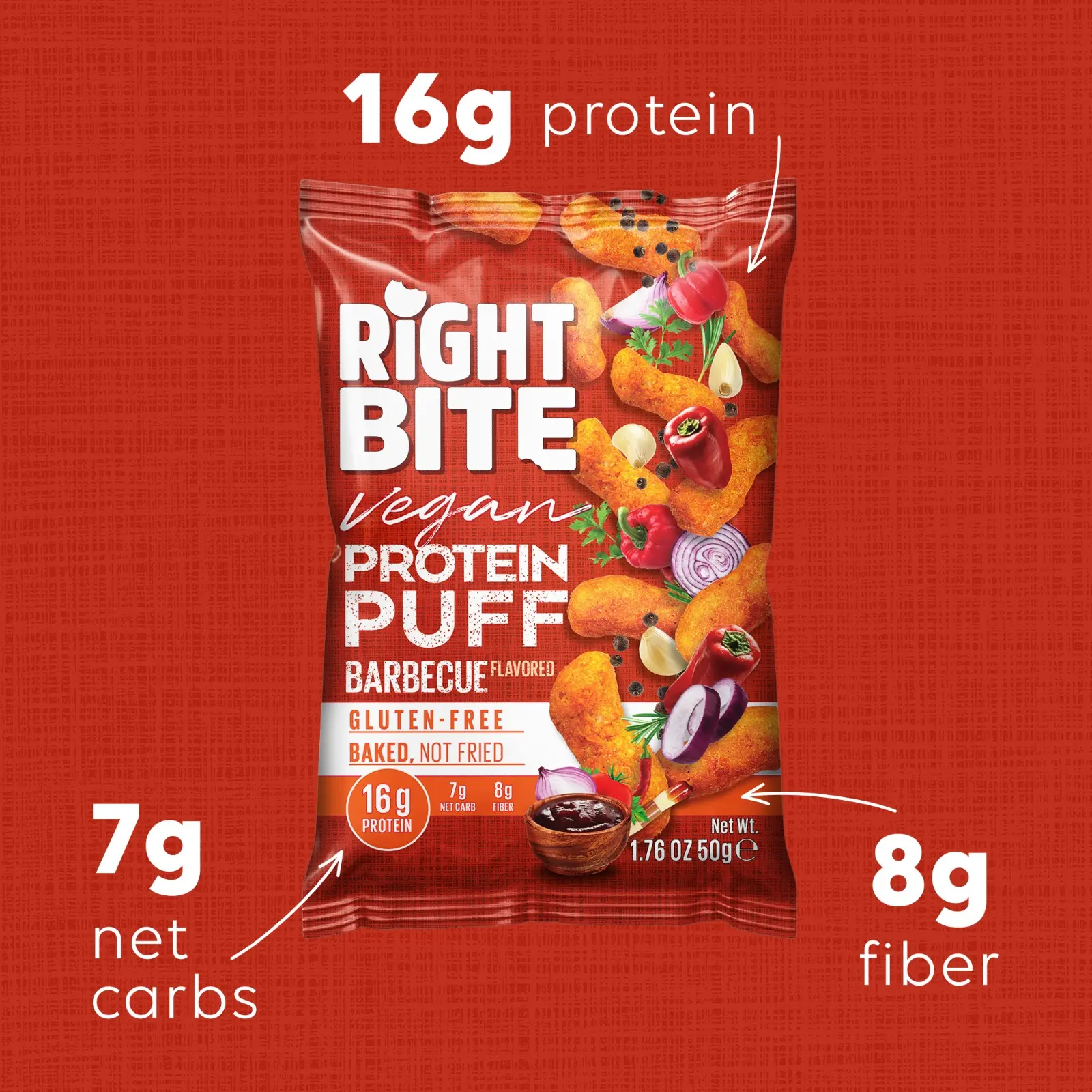 Right Bite Protein Puff Bbq 50  gm - view 7