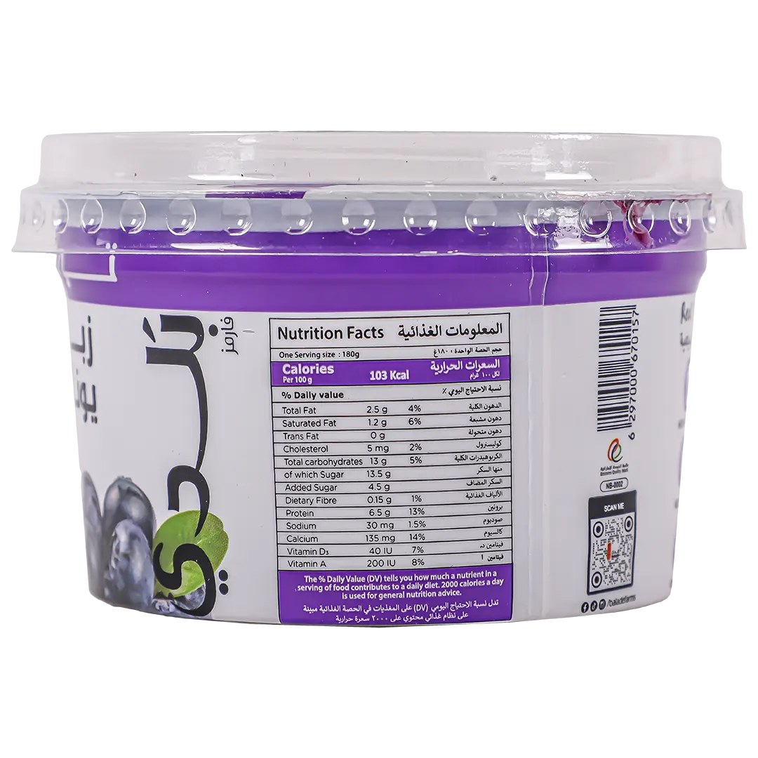 Balade Protein Greek Yoghurt Low Fat Blueberry 180 gm - view 3