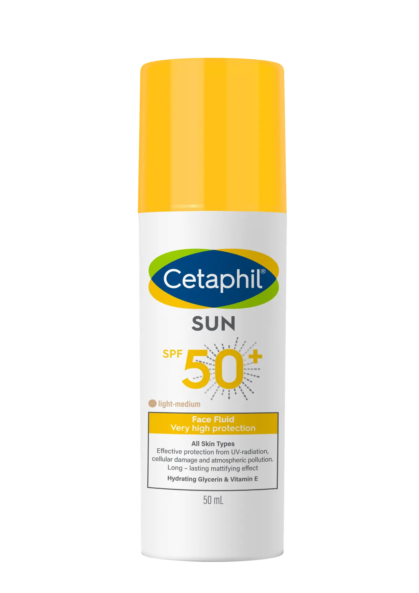 Cetaphil Tinted Sun SPF 50 High Protection Face Fluid Light Medium 50 ml - view 1