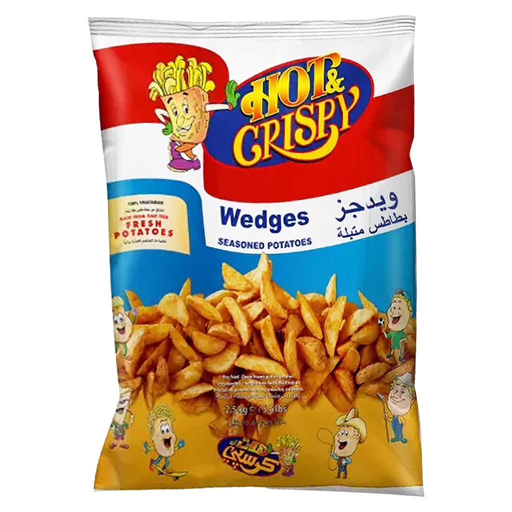 هوت أند كرسبي بطاطس ودجز 2.5 كجم