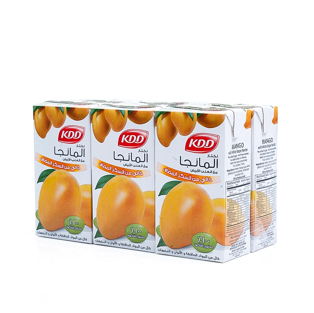Kdd Nectar Mango and white grape no added sugar 6 pcs 125 ml