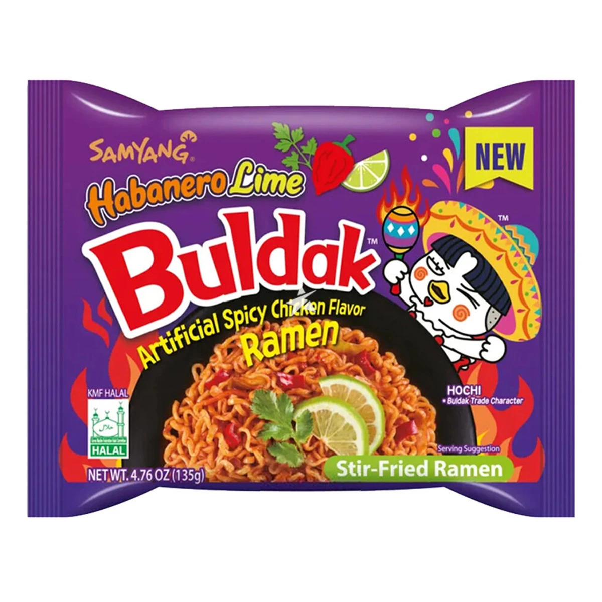 Samyang Noodles Habanero Ramen Lime Hot Chicken Flavor 135 gm
