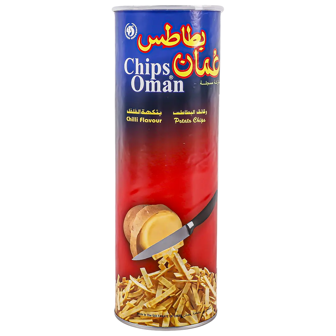Oman Potato Chips in Tins Chilli Flavour 137 gm - view 1