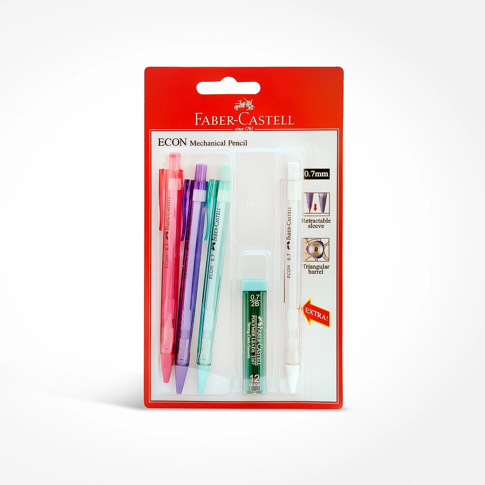 Faber Castell Econ Mechanical Pencil 0.7Mm 3+1