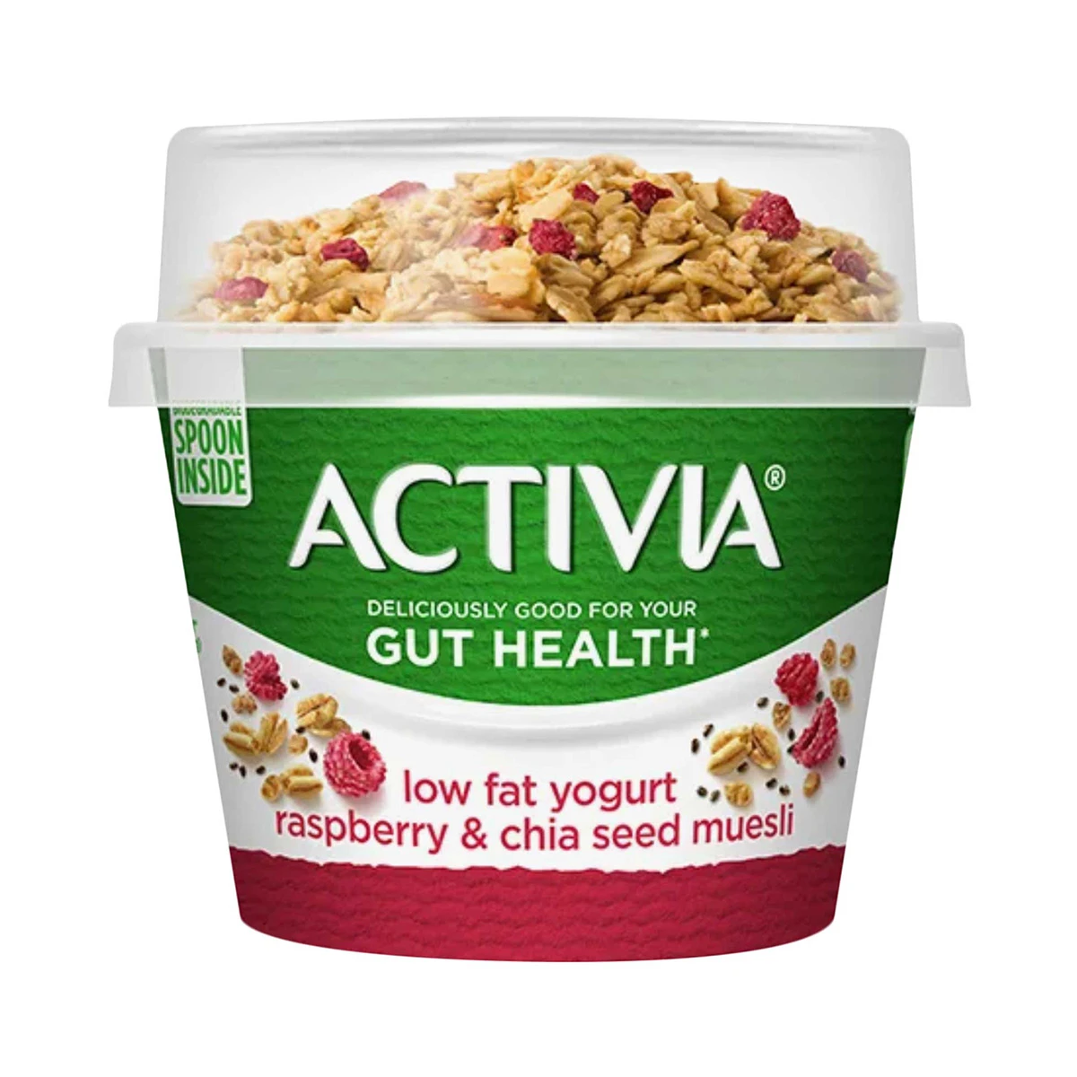 Activia Mix & Go Yoghurt Chia Raspberry 170 gm