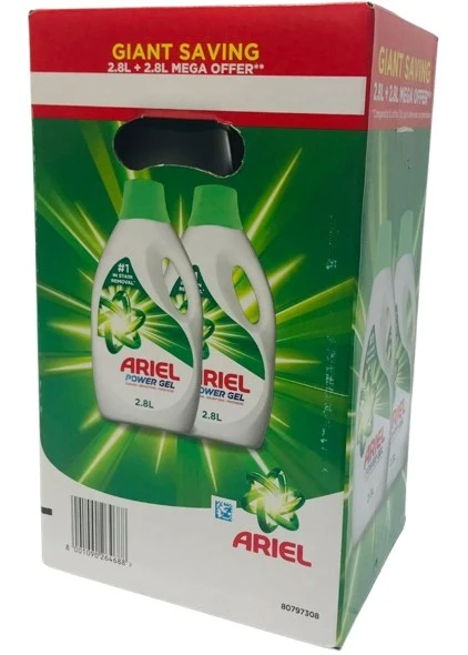 Ariel Power Gel Laundry Detergent Regular 2.8LtrX2 Promo