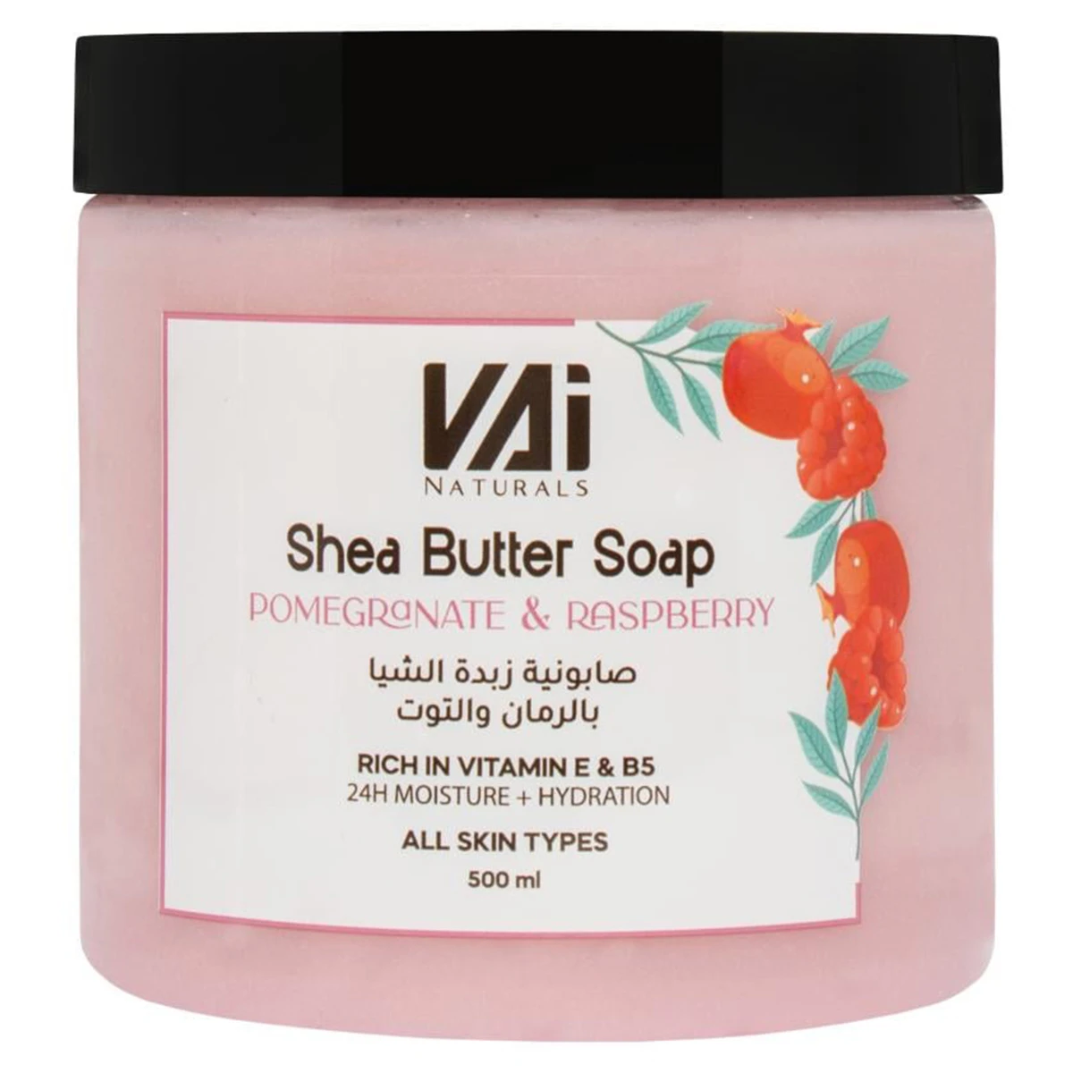 Vai Shea Butter Soap Pomegranate & Raspberry 500 ml