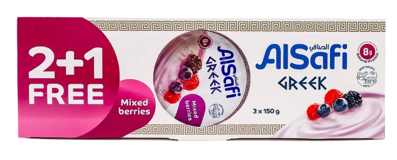 Alsafi Greek Yoghurt Mixed Berries 150GmX3