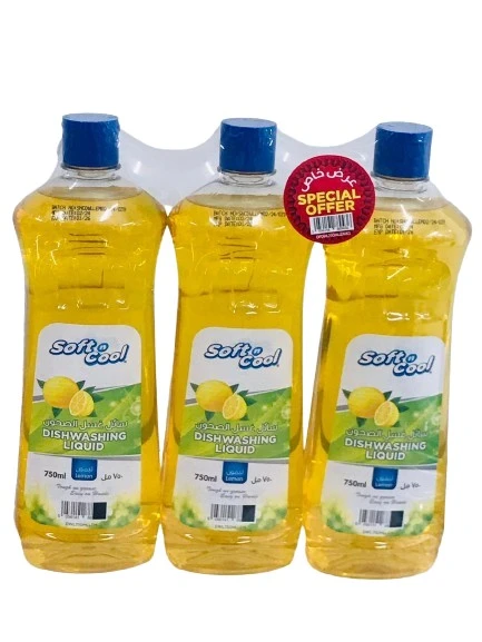 Soft n Cool Dishwashing Liquid 1LtrX3